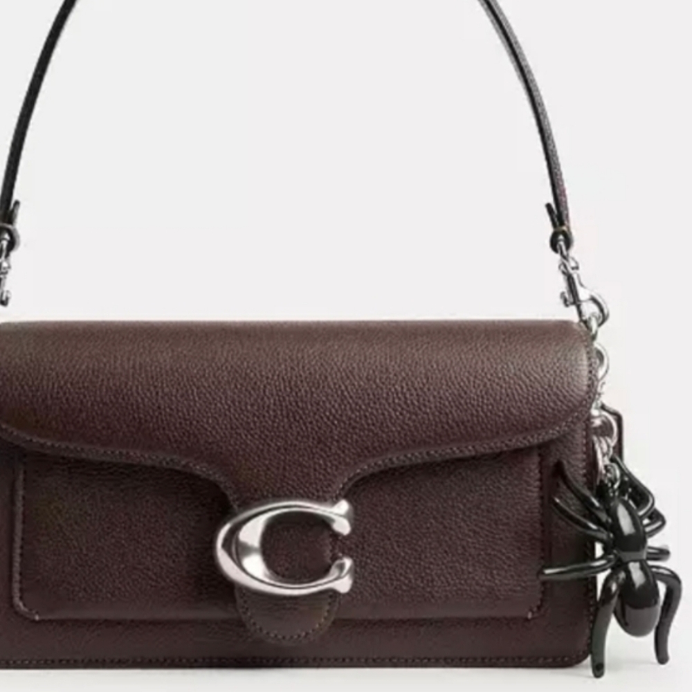 Coach Bag Charm Light Black Enameled Spider with Silver-Toned Hardware - Picture 2 of 12